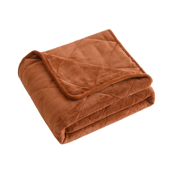 Dream Theory Butter Velvet Weighted Blanket 18 Lbs Brown - Neurodiversity Nation