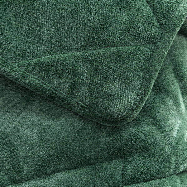 Dream Theory Butter Velvet Weighted Blanket 15 Lbs Green - Neurodiversity Nation