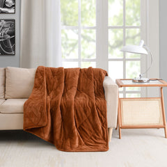 Dream Theory Butter Velvet Weighted Blanket 18 Lbs Brown - Neurodiversity Nation
