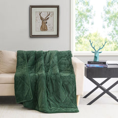 Dream Theory Butter Velvet Weighted Blanket 18 Lbs Green - Neurodiversity Nation