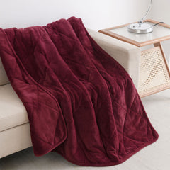 Dream Theory Butter Velvet Weighted Blanket 18 Lbs Red - Neurodiversity Nation