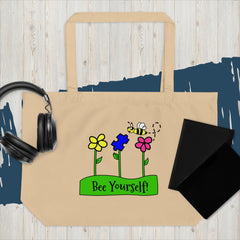 "Bee" Yourself Large Organic Tote Bag