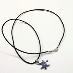 Sterling Silver Autism Awareness Puzzle Piece Leather Necklace - Neurodiversity Nation