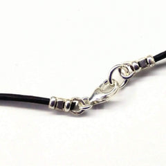 Sterling Silver Autism Awareness Puzzle Piece Leather Necklace - Neurodiversity Nation