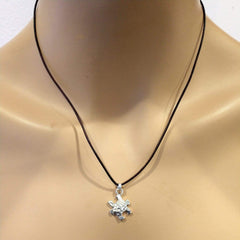 Sterling Silver Autism Awareness Puzzle Piece Leather Necklace - Neurodiversity Nation
