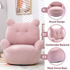 Plush Teddy Swivel Accent Chair - Neurodiversity Nation