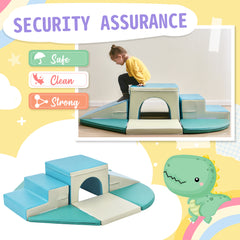 Soft Climb and Crawl Foam Playset 9 in 1 in Blues - Neurodiversity Nation