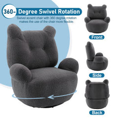 Plush Teddy Swivel Accent Chair - Neurodiversity Nation
