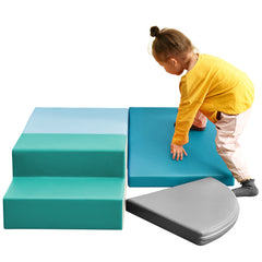 Soft Climb and Crawl Corner Foam Playset -Blues - Neurodiversity Nation