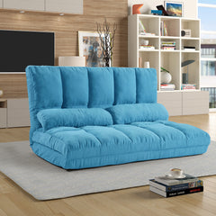 Double Chaise Floor Lounge with Two Pillows (Blue) - Neurodiversity Nation
