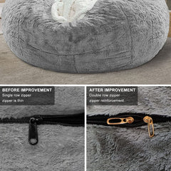 Fluffy Velvet Bean Bag Cover - Black - Neurodiversity Nation