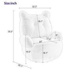 Plush Teddy Swivel Accent Chair - Neurodiversity Nation